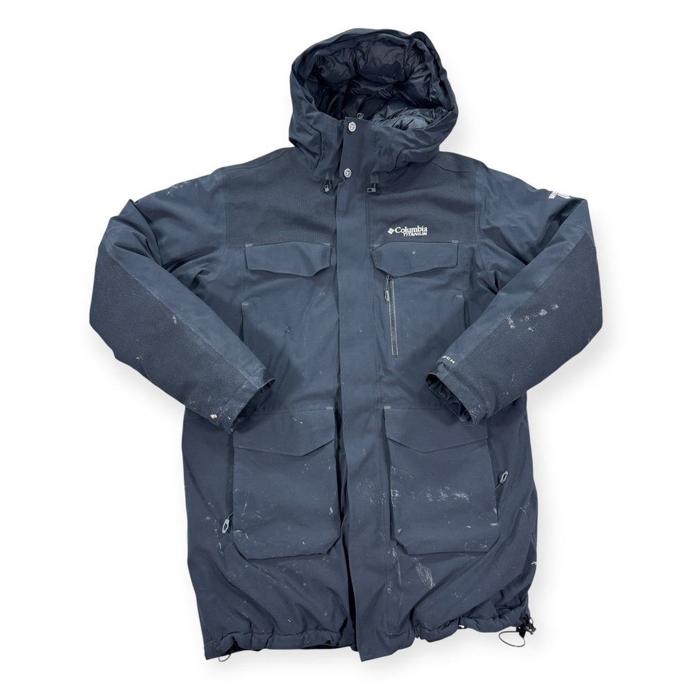 Columbia Jacket Men's L Black‎ Titanium Down Omni Heat Outdoors Hiking Ski Snow